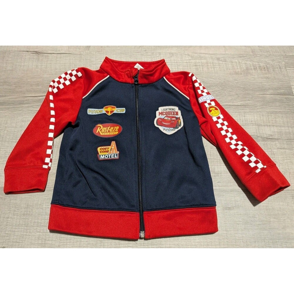 Disney Cars Lightning McQueen Boys Toddler Sz 3T Zip Up Jacket Jumping Beans